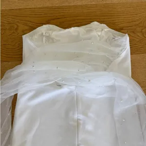 Lulu's - Flawless Entrance Pearl Organza Bow Strapless Mini Dress in White thumbnail 6