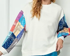 See and Be Seen Pullover Sweatshirt with Bandana Sleeves - NWOT - S (Oversized) thumbnail 1