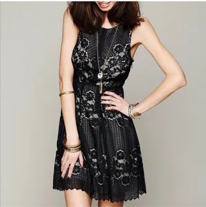 Free People black Rocco lace dress thumbnail 3