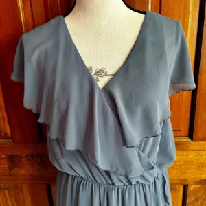 Show Me Your Mumu Dress Women’s Size XL Blue Chiffon Ruffle Bridesmaid Prom thumbnail 2