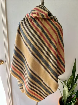 Mark & Hall• Soft Striped Autumn Poncho• o/s thumbnail 2