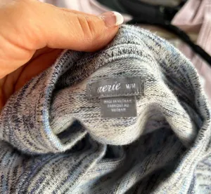 aerie Blue Marled Space Dyed Soft Top thumbnail 6