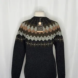 NWT!! ROYAL ROBBINS Rockcraft Merino Wool Fair Isle Crew Neck Sweater Small thumbnail 9