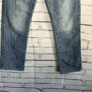 Levi's 514 Blue Straight Leg Jeans Classic SZ 29/29 Bootcut Distressed High Rise thumbnail 4
