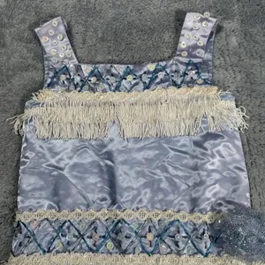 VTG Flapper Tassel Dress Shirt Beaded Sequin Fringe Gatsby Party Cocktail thumbnail 2