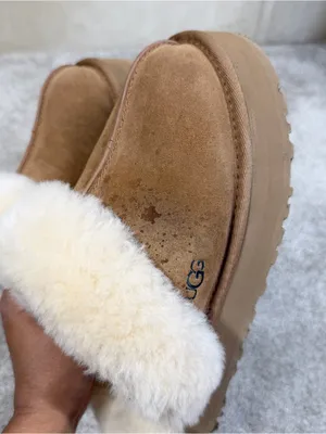 UGG Women’s Disquette Slippers Shoes Suede Sheepskin in Chestnut 7 thumbnail 13