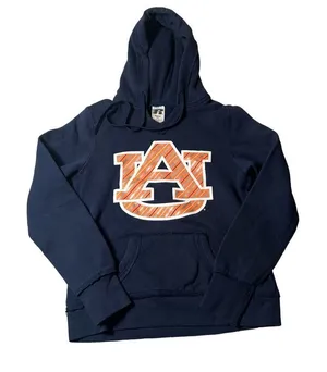 Auburn Tigers Pullover Hoodie Womens S 4/6 Blue Russell‎ Athletic Logo NCAA thumbnail 1