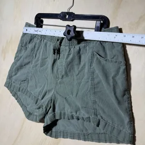 Old Navy Womens XL High Rise Linen Blend Shorts Sage Green Pull On Drawstring thumbnail 3
