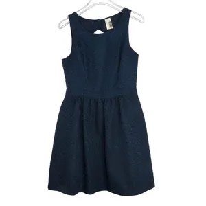 Anthropologie Birdcage Navy Blue Blouson Dress Small Sleeveless Mini Dress Small thumbnail 2