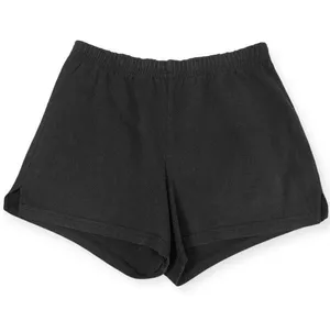 Y2K Soffe Black Cotton Short Shorts Roll Down High Waist thumbnail 4