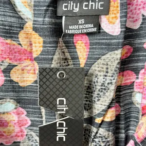 NWT City Chic Floral Print Off The Shoulder Jumpsuit Pink Black Orange Size 14 thumbnail 11