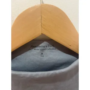 Abercrombie & Fitch Gray Modal Blend Mock Neck‎ Padded Shoulder Bodysuit Medium thumbnail 2