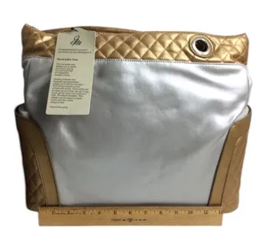 Joy Mangano Reversible Tote Bag One Size Silver and Gold thumbnail 1