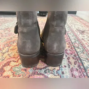 FINAL PRICE Frye Hannah Engineer Gray Grey Suede Boots thumbnail 5