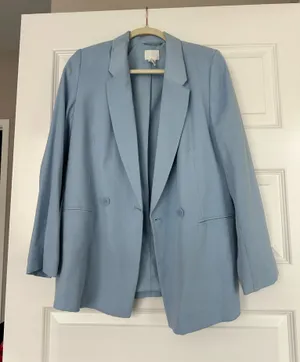 H&M Blazer Blue Light Oversized thumbnail 1