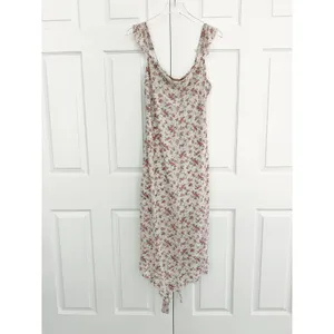 Kirious Los Angeles Floral Draped Neck Midi Dress Coquette Romantic Feminine thumbnail 2