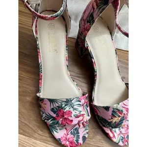 Serra Memory Foam Floral Strappy Sandals Heels thumbnail 2