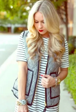 J Crew Herringbone Quilted Vest S thumbnail 1