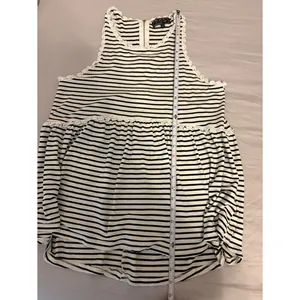 POL Striped Lace Trim Tunic Tank Top Boho Babydoll S thumbnail 8
