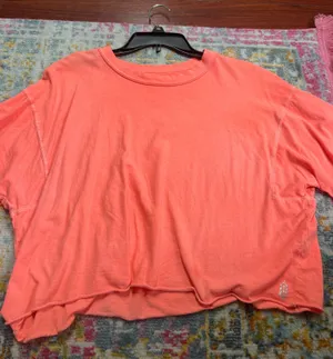Neon orange free people top thumbnail 1