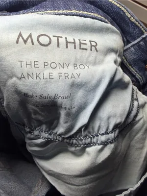 Mother Denim The Pony Boy Medium Wash Ankle Fray Jeans 27 thumbnail 6