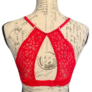 Victoria's Secret Pink Red Lightly Lined Lace Bralette Size X-Small thumbnail 2