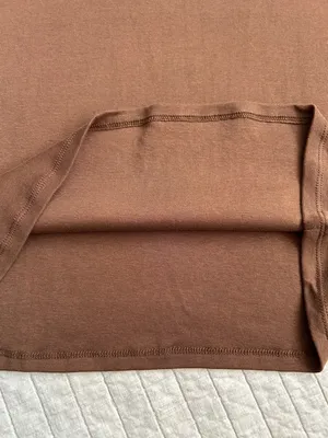 Vtg Y2K 90’s Mossimo 100% cotton Brown baby ringer T-shirt large minimalist thumbnail 10