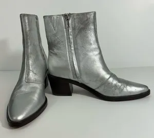 Madewell The Darcy Ankle‎ Boots Silver Size 7 thumbnail 1