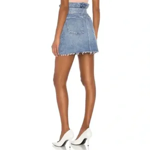 AGOLDE 90's Denim Mini Jean Skirt High Waisted Blue Cotton Festival Size 24 thumbnail 5