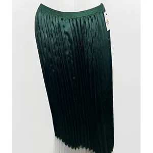 NWT Marine Layer Chelsea Pleated Midi Skirt Green Gables Size Large Defect thumbnail 3