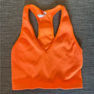 Free People Orange Ribbed Women's Sports Bra/Tank Top thumbnail 1