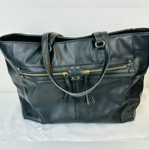 Classic Black Tassel Tote Bag - Unbranded thumbnail 2