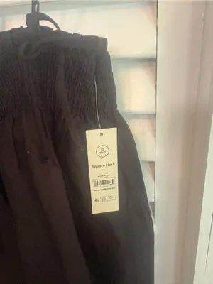 No Boundaries Black Smocked Cotton Poplin Mini Dress Size XS thumbnail 5