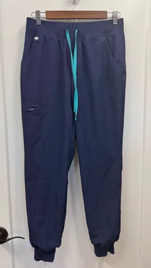 Figs Zamora Jogger Scrub‎ Pant Navy Blue Drawstring Medical Women’s Small thumbnail 1
