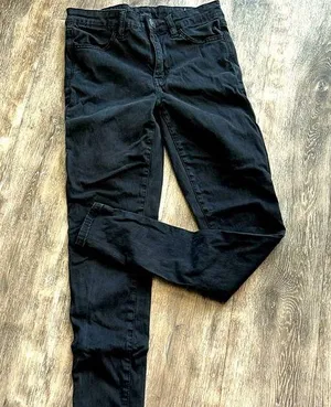 American Eagle Black Super Stretch Skinny Jeans Sz 2 thumbnail 1