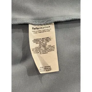 Reformation Mini Dress Blue Sadie Knit Cami Two Tone Organic Cotton Stretch XS thumbnail 4