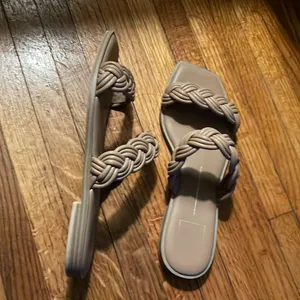 Dolce Vita Women's Braided Faux Leather 2 Strap Shoe Sandals Tan Beige Size 7.5 thumbnail 5