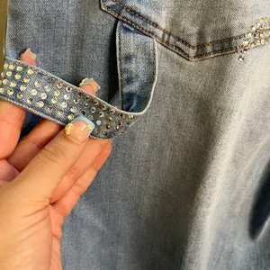 Juicy Couture Light Blue Wide-Leg Denim‎ Jeans thumbnail 8