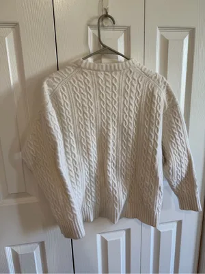 Aritzia Sunday Best Peggy Wool Blend Sweater Cream Size XS thumbnail 3