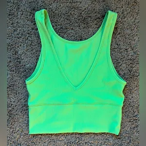 Lululemon Power Pivot Ribbed Tank Top Scream Green Size 4 thumbnail 3