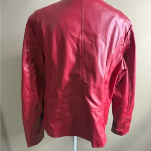 NWT C & A Red Leather Zip thumbnail 12