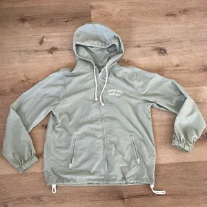Brandy Melville J Galt Zip Up Windbreaker Raincoat Green Small thumbnail 2