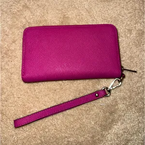 Michael Kors Fuchsia Leather Wristlet Wallet thumbnail 3