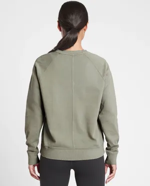 Athleta NWOT  Olive Green Crew Shirt thumbnail 2
