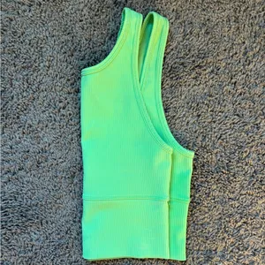 Lululemon Power Pivot Ribbed Tank Top Scream Green Size 4 thumbnail 6