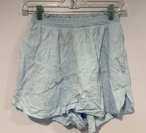Light Blue Women's Aerie‎ linen type shorts thumbnail 1