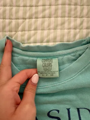 Seaside Comfort Colors Crewneck Teal thumbnail 4