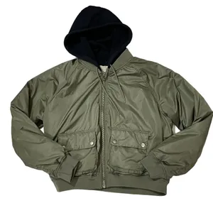 Aeropostale Hooded Bomber Jacket - Green - Large thumbnail 7