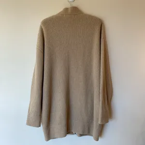 Classiques for Nordstrom Knit Zip Cardigan Tan Size M Lambswool Cashmere preppy thumbnail 3