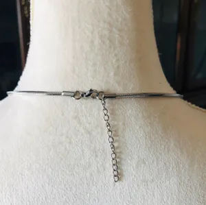 Vintage tapered baguette cubic zirconia 925 cross pendant on chain thumbnail 7